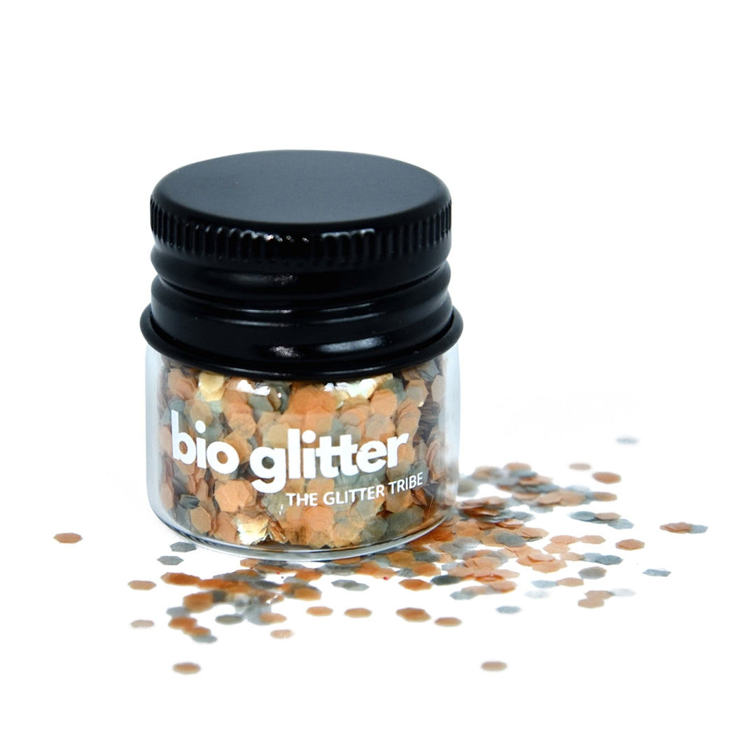 Glitter that looks like a pumpkin in a jar