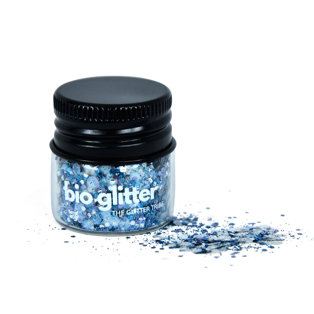 Bio Glitter the tribe in Australia for festival make up and faceprint like Coachella and fairy dust eco friendly glam.